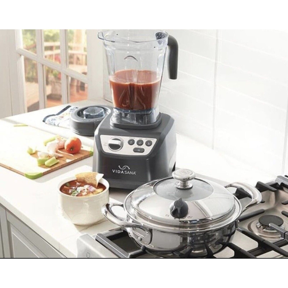 Princess House VIDA SANA Electric High-Power Blender 1500W Push 68oz Jug 6 Blade